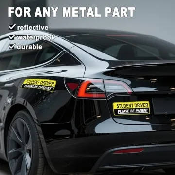 Reflective Student Driver Magnet Set for Car Safety