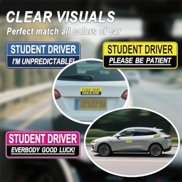 Reflective Student Driver Magnet Set for Car Safety