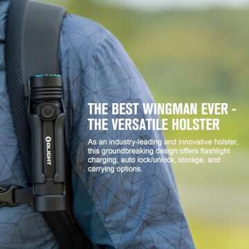 OLIGHT Seeker 4 Pro Rechargeable Flashlights, 4600 Lumens High Powerful Bright Light with USB C Holster, Waterproof IPX8 for Emergencies, Camping, Searching (Matte Black Neutral White)