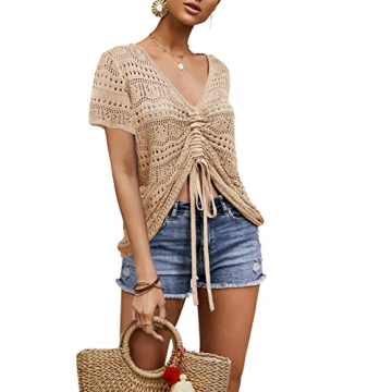 Stylish FERBIA Crochet Top Ideal for Beachwear and Casual Outings