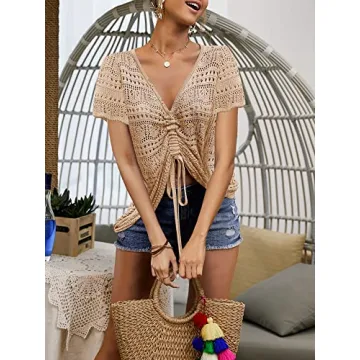 Stylish FERBIA Crochet Top Ideal for Beachwear and Casual Outings