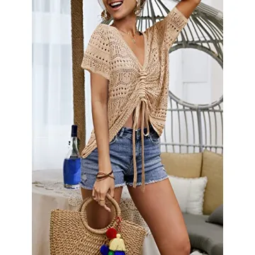 Stylish FERBIA Crochet Top Ideal for Beachwear and Casual Outings