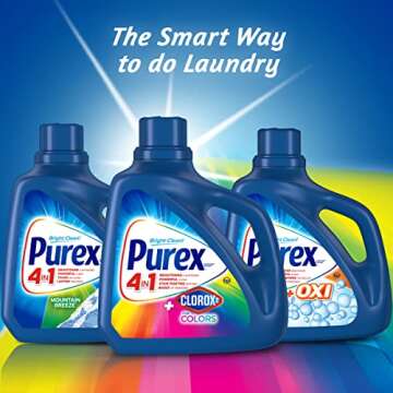 Purex Liquid Laundry Detergent Plus Clorox, Original Fresh, 128 Fl Oz