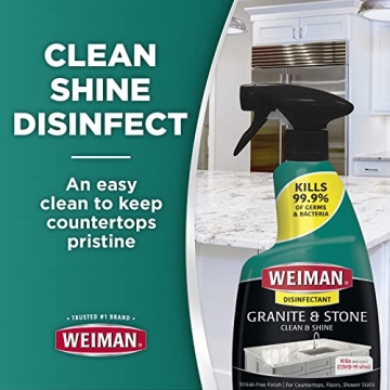 Weiman Disinfectant Granite Daily Clean & Shine 24oz - Safe & Efficient