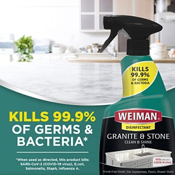 Weiman Disinfectant Granite Daily Clean & Shine 24oz - Safe & Efficient
