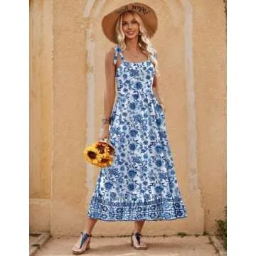 Stylish Zeagoo Boho Floral Maxi Dress for Summer 2025