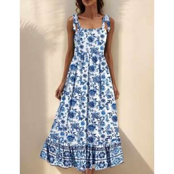 Stylish Zeagoo Boho Floral Maxi Dress for Summer 2025