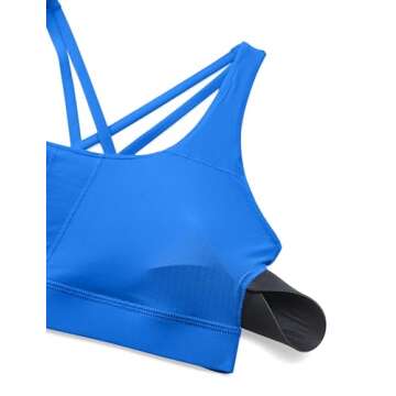 CRZ YOGA Women's Strappy Sports Bras Fitness Workout Padded Yoga Criss Cross Back Cami Sparkle Blue X-Small