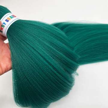 UPruyo Teal Green Braiding Hair Pre Stretched Prestretched Braiding Hair 26 Inch Kanekalo Braiding Hair Extensions for Braiding Box Braids Knotless Micro Jumbo Synthetic Braiding Hair 6 Packs