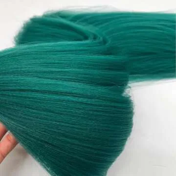 UPruyo Teal Green Braiding Hair Pre Stretched Prestretched Braiding Hair 26 Inch Kanekalo Braiding Hair Extensions for Braiding Box Braids Knotless Micro Jumbo Synthetic Braiding Hair 6 Packs