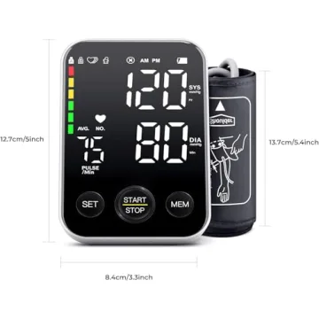 Oklar Blood Pressure Monitor Large LED Display Memory