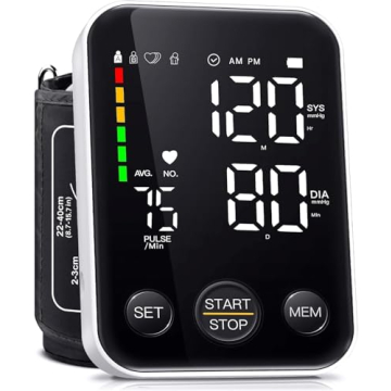 Oklar Blood Pressure Monitor Large LED Display Memory