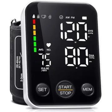 Oklar Blood Pressure Monitor Large LED Display Memory