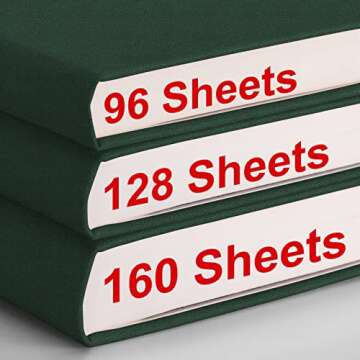 AHGXG Lined Journal Notebook - 320 Numbered Pages Thick Journal for Writing A5 College Ruled Notebook, 100gsm Lined Paper, Leather Hardcover, for Women Men Work Office School, 5.75'' X 8.38''-Green