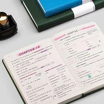 AHGXG Lined Journal Notebook - 320 Numbered Pages Thick Journal for Writing A5 College Ruled Notebook, 100gsm Lined Paper, Leather Hardcover, for Women Men Work Office School, 5.75'' X 8.38''-Green