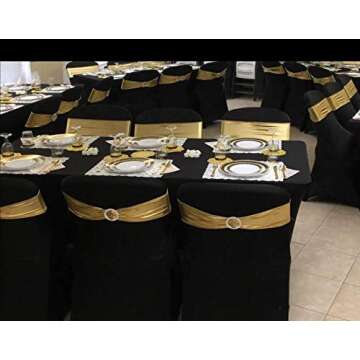 Durable 6ft Spandex Tablecloth for Events and Weddings