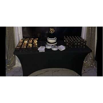 Durable 6ft Spandex Tablecloth for Events and Weddings