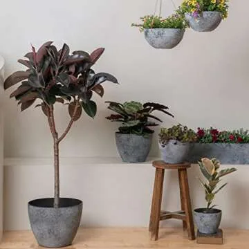 LA JOLIE MUSE Large Hanging Planters for Gardens