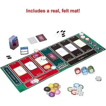 Mattel Games Wits & Wagers Board Game Vegas Edition Party Game with Dry Erase Boards, Markers & Poker Chips for 5+ Players