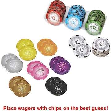 Mattel Games Wits & Wagers Board Game Vegas Edition Party Game with Dry Erase Boards, Markers & Poker Chips for 5+ Players