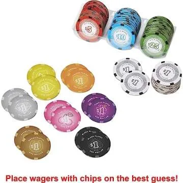 Mattel Games Wits & Wagers Board Game Vegas Edition Party Game with Dry Erase Boards, Markers & Poker Chips for 5+ Players