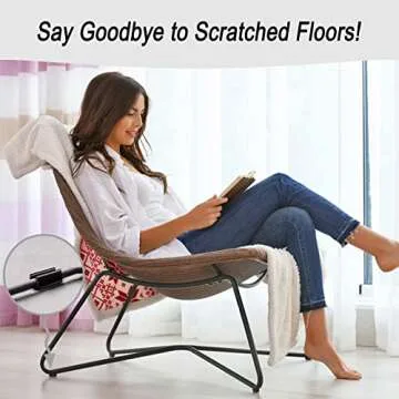 Rectangle Chair Leg Caps with Felt Pads - 24 Pack