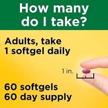 Nature Made Super B Energy Complex, Dietary Supplement for Brain Cell Function Support, 60 Softgels, 60 Day Supply