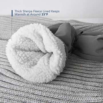 MCTi Kids Waterproof Mittens - Warm and Durable Sherpa Lined