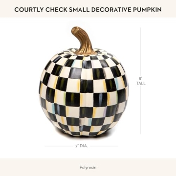 Elegant MacKenzie-Childs Small Pumpkin for Fall Decor