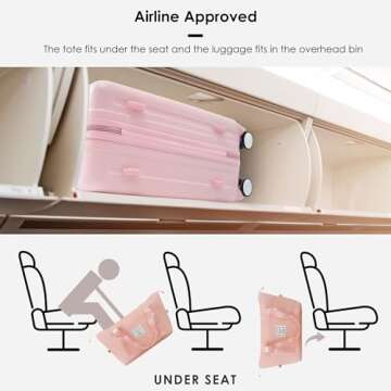 Merax Expandable 3-Piece ABS Hardshell Luggage Set