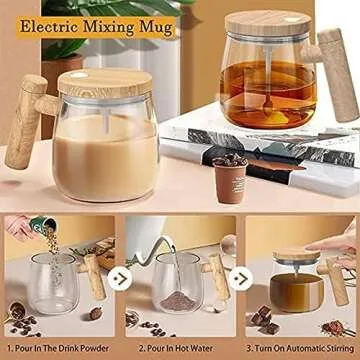 Electric Self Mixing Cup for Hot & Cold Beverages