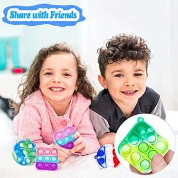 100 Pack Pop Mini Keychain,Fidget Sensory Toys,Sensory Toys for Kids Adults Boys Girls,Party Favors Classroom Exchange Gifts Game Prizes,Goodie Bag Stuffers