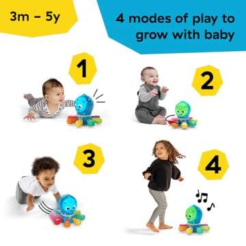Baby Einstein Ocean Explorers Go Opus Go 4-in-1 Crawl & Chase Activity Learning Toy, Music and Light...