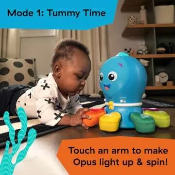 Baby Einstein Ocean Explorers Go Opus Go 4-in-1 Crawl & Chase Activity Learning Toy, Music and Lights, Ages 3 Months to 5 Years