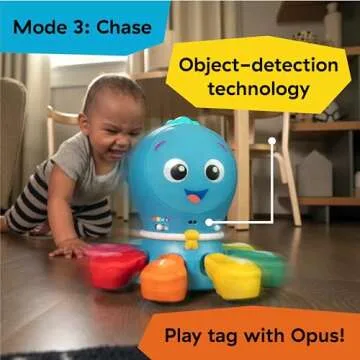 Baby Einstein Ocean Explorers Go Opus Go 4-in-1 Crawl & Chase Activity Learning Toy, Music and Lights, Ages 3 Months to 5 Years