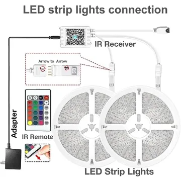 DAYBETTER 130ft RGB LED Strip Lights for Decor