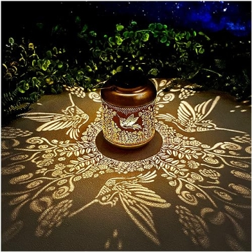 Hummingbird Solar Lanterns Outdoor Waterproof Hanging Solar Lights Hummingbird Gifts for Women Men M...