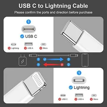 for iphone14 USBC to Lightning Cable 3 Foot[Apple MFi Certified] iPhone Charger,2 Pack Lightning Cor...