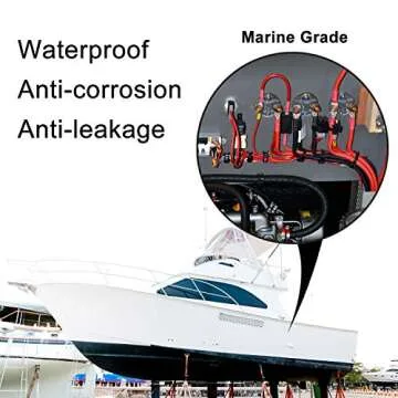 XHF 1 Inch (25mm) 3:1 Waterproof Heat Shrink Tubing Marine Grade Wire Cable Adhesive Lined Tube Insulation Seal Against Moisture Corrosion and Air Leakage, 4 Ft Red