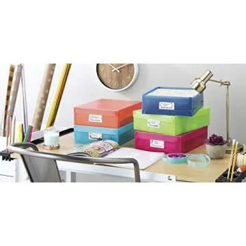 Whitmor Document Boxes Set of 5 for Easy Organization
