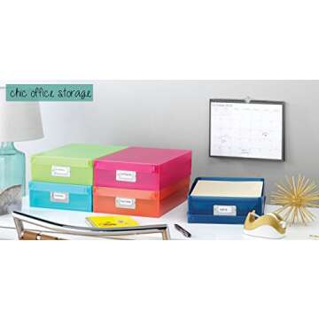 Whitmor Document Boxes Set of 5 for Easy Organization