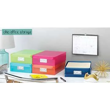 Whitmor Document Boxes Set of 5 for Easy Organization