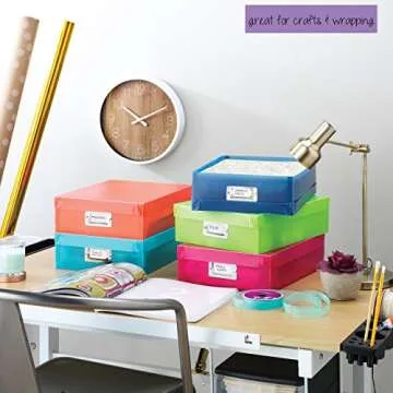 Whitmor Document Boxes Set of 5 for Easy Organization