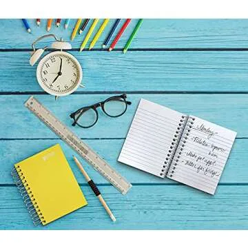 Better Office Products Fat Book Spiral Notebooks, 6 Pack, Small Notebooks with Poly Plastic Covers, ...