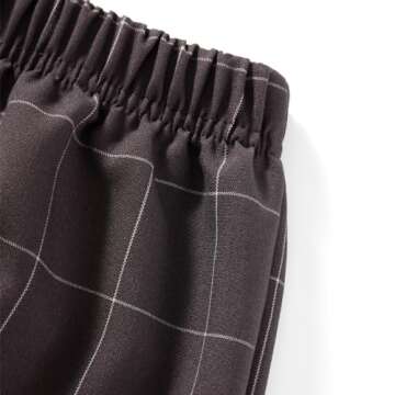 Women's Y2K Lounge Shorts Cute Soft Elastic Low Waist Plaid Print Button Front Pajama Bottoms Boxer Shorts Sleepwear (Light Brown, XXL)