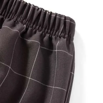 Women's Y2K Lounge Shorts Cute Soft Elastic Low Waist Plaid Print Button Front Pajama Bottoms Boxer Shorts Sleepwear (Light Brown, XXL)