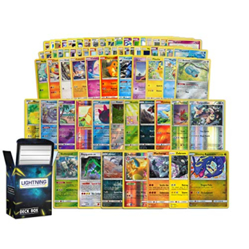 Pokemon TCG: 100 Assorted Card Lot with Foils - Bundle with a LCC Deck Box Included