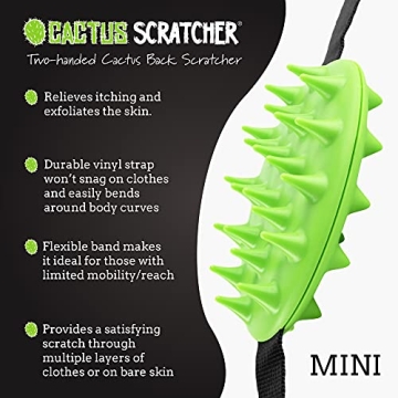 Dual-Sided Cactus Back Scratcher for Itch Relief & Mobility