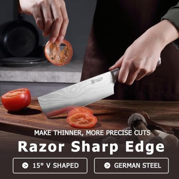 PAUDIN 7" Nakiri Knife - Razor Sharp Kitchen Cleaver