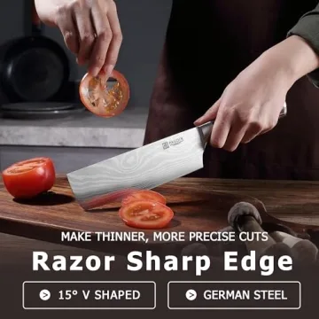 PAUDIN 7" Nakiri Knife - Razor Sharp Kitchen Cleaver